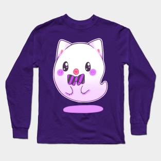 Boo - Ghost cat Long Sleeve T-Shirt